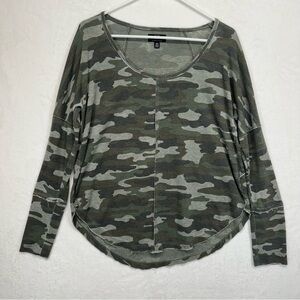 Lucky Brand Shirt Womens Medium Green Camouflage Thermal Long Sleeve Top Hunting